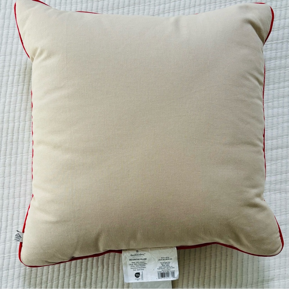 Hearth & Hand with Magnolia “Merry Christmas” Icon Square Toss Pillow NWT - Picture 5 of 13